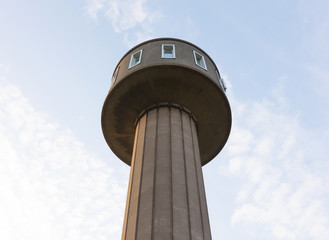 Old water tower from the 1950s converged to an apartment