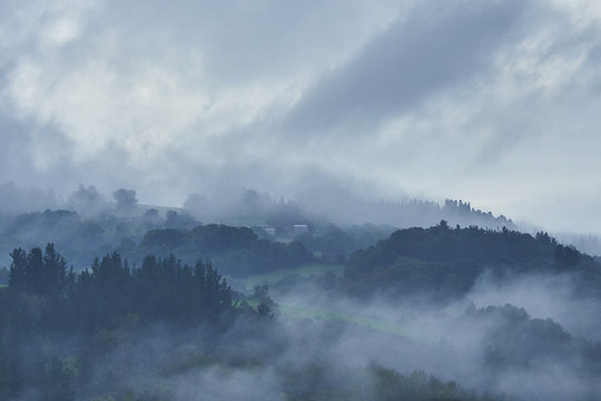 Fog at the mountains in Santa Eulaia de Oscos