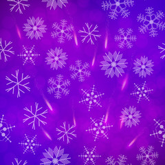 Naklejka na ściany i meble Abstract winter background with snowflakes