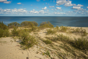 Seascape on Curonian Spit in  Kaliningrad Region, Russia