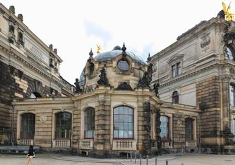 Dresden, Germany - August 4, 2017: Zwinger - late German Baroque, founded in the early 18th century. a complex of four magnificent palace buildings.