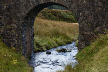 Fototapeta na wymiar A view through the fairy bridge on the Isle of Skye