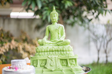 Green jade buddha statue
