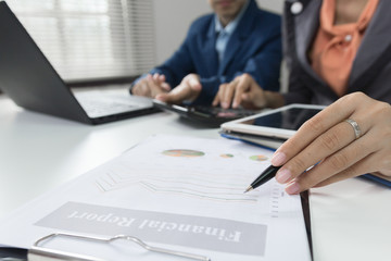 Business and finance concept : Business team meeting consulting the project. Professional investor working project planning.