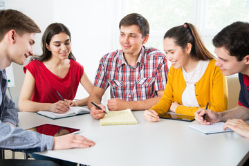 Group of young students