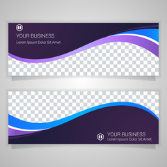 Business Banner Design Template with Image Placeholder