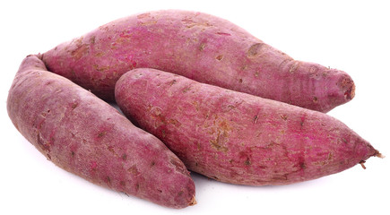 Sweet potato isolated on white background