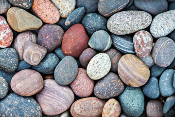 Fototapeta na wymiar Abstract nature background with colorful pebble stones