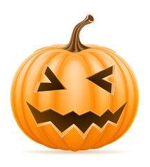 horrible pumpkin halloween stock vector illustration