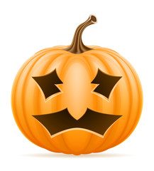 horrible pumpkin halloween stock vector illustration
