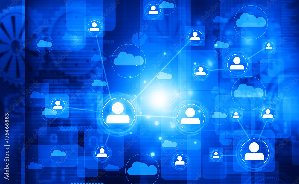 Poster global network conception. business network .