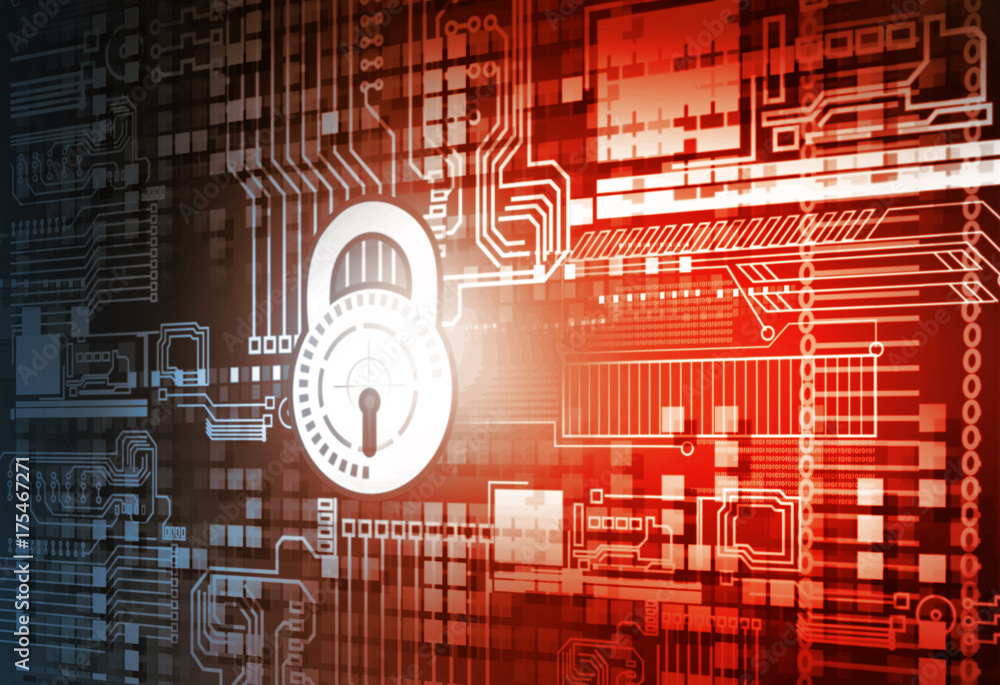 Poster cyber security concept background ..