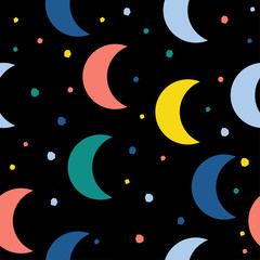 Abstract butterfly seamless pattern background. Childish handmade craft