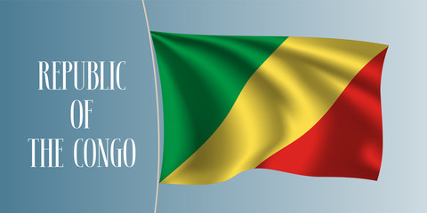 Republic of Congo waving flag vector illustration