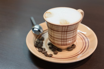 Cappuccino coffee background.