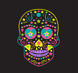 Sugar skull icon, Day of the dead