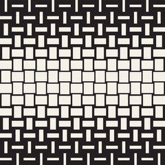 Vector Seamless Geometric Pattern. Halftone gradient color transition. Woven Lines Simple Lattice