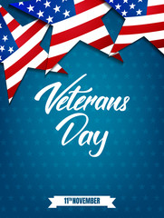 Veterans Day. Poster for USA Veterans Day celebration.