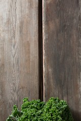 Cropped overhead view of kale vegetable