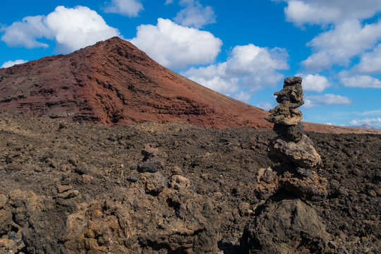 Paisaje rojo de Lanzarote