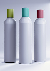 White tube bottle of shampoo, conditioner, hair rinse, gel, mouthwash