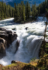 Sunwapta Falls in Jasper National Park