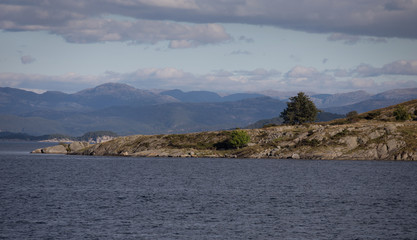 Norwegian Fjiord at sunset
