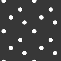Black and white wrapping paper. Vector seamless geometric pattern with dots.