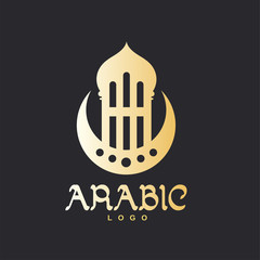 Muslim architecture with half moon