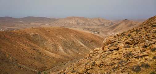 Typical landscape of Fuerteventura island