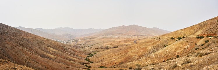 Fuertaventura Island Interior Desert Panorama