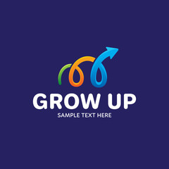 Grow Up Logo Design Template