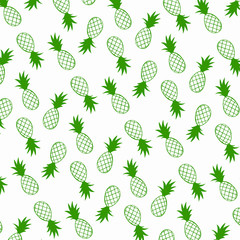 pineapples hand drawing pattern