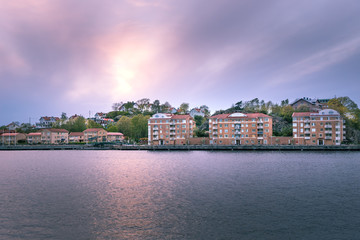 Fototapeta na wymiar Beautiful view of a residental part of Gothenburg