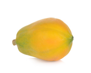 ripe papaya isolated on a white background