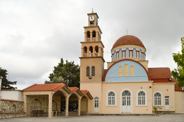 Orthodox church with a dome in the north west