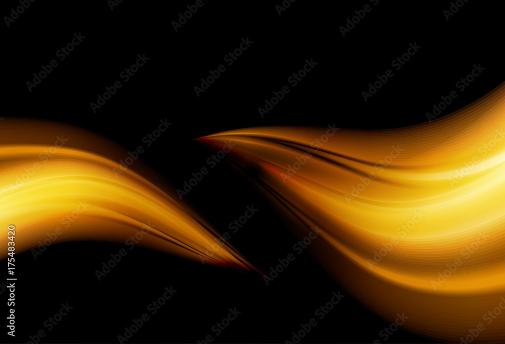 Poster Abstract color wave design element