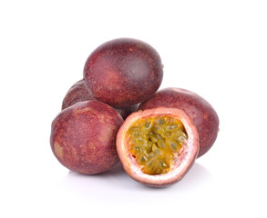 Passion fruit isolated on white background
