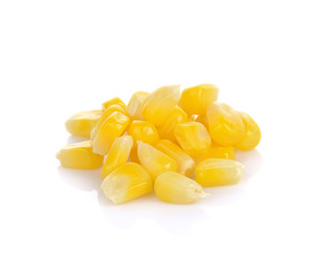 Ripe corn isolated on white background