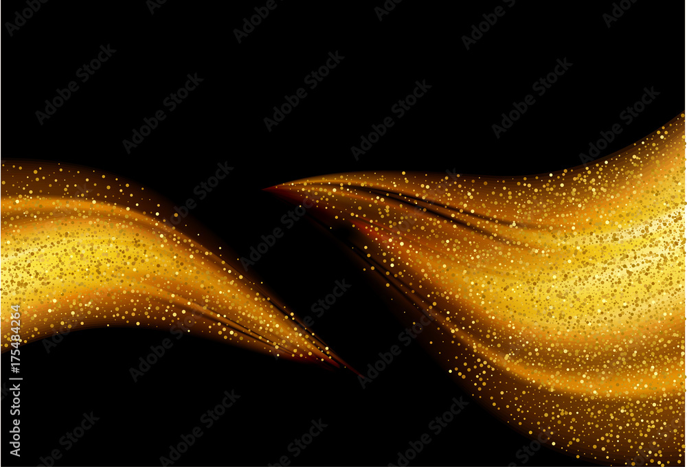 Poster Abstract color wave design element