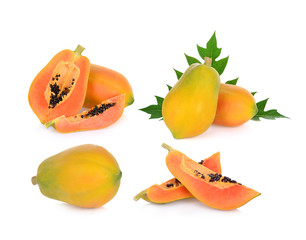 papaya isolated on a white background