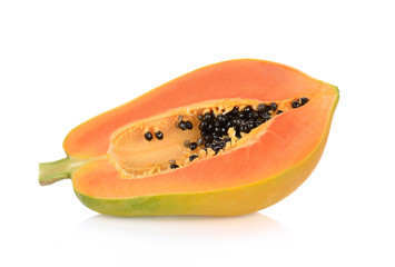 Papaya  isolated on white backgroound.