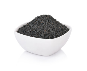 black sesame on white backgroun
