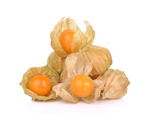Cape gooseberry (physalis) isolated on white background