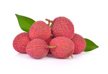Litchi isolated on the white background.