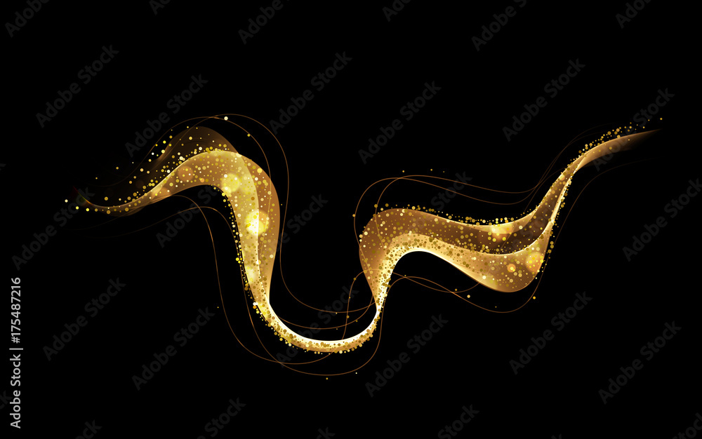 Poster Abstract color wave design element