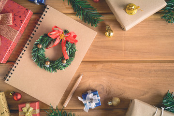 mock up book gifts and toys on wooden boards