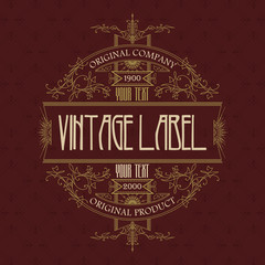 Vintage typographic label premium - vector