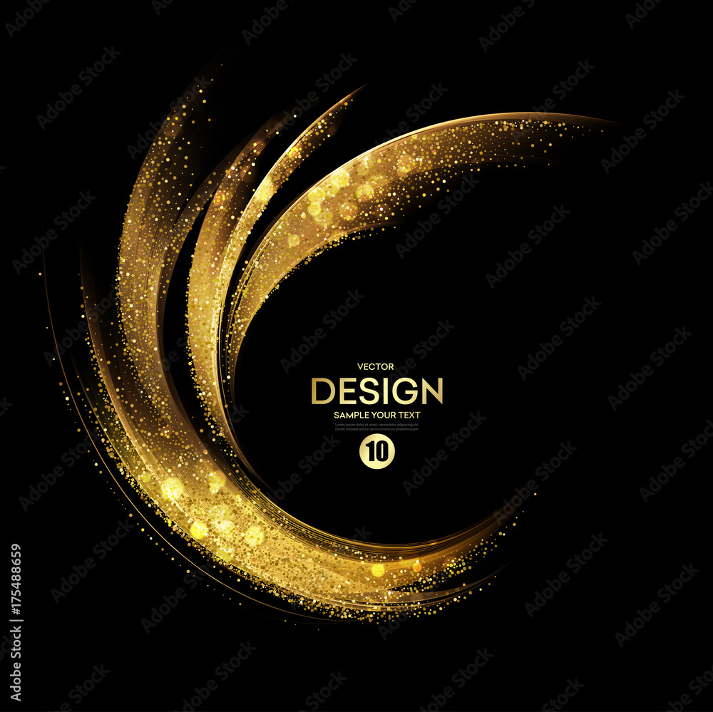 Aufkleber Abstract color wave design element