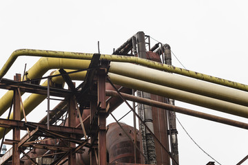 Factory pipe system, sludge drain